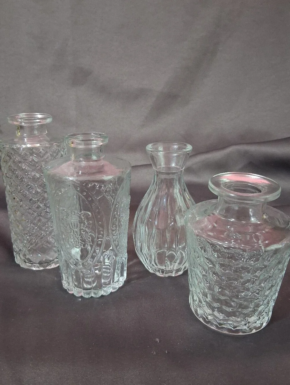 New Mini Glass Bud Vase Bundle 4pc